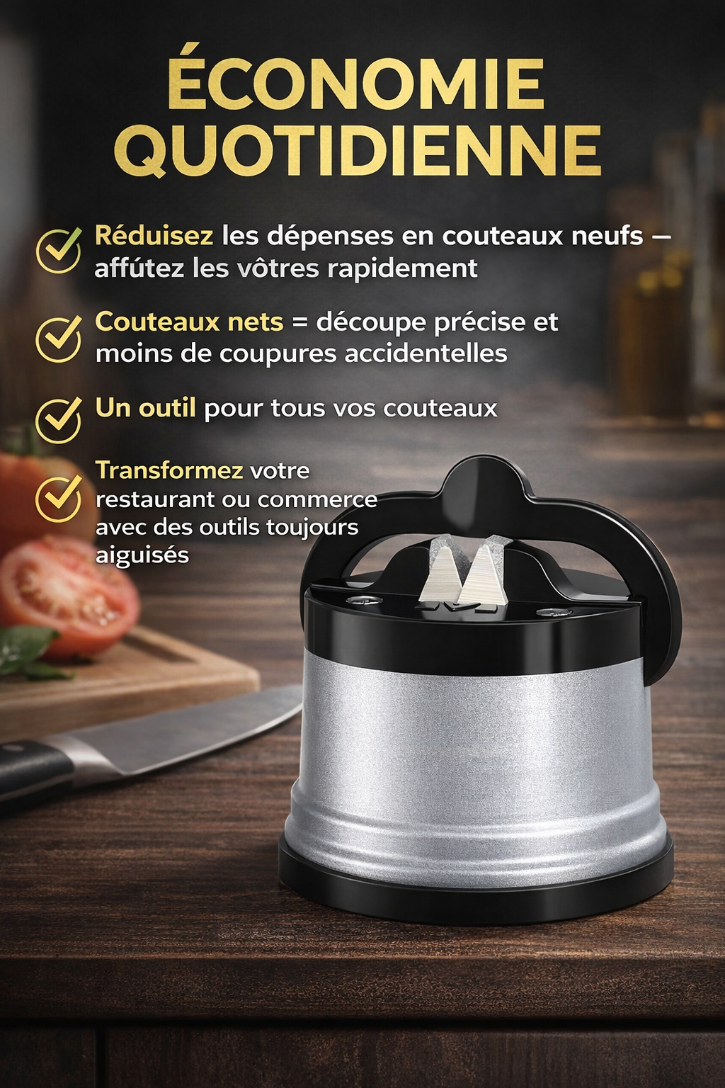 Affûteur de Couteaux Haute Précision : Préservez vos Lames à Vie (+ Ebook Inclus)