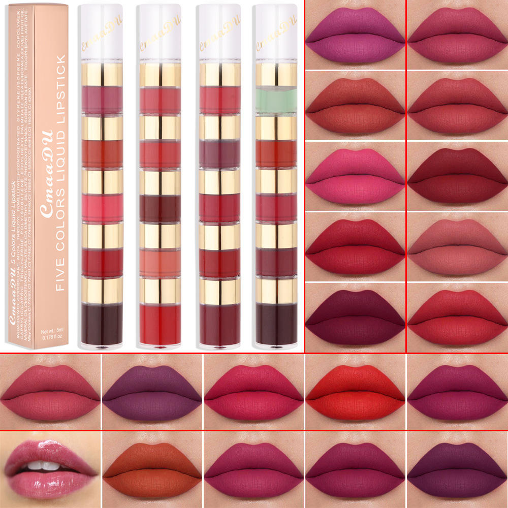 Une Beauté Qui S’adapte à Ton Humeur : 5 Couleurs 1 Seul Rouge à Lèvres.