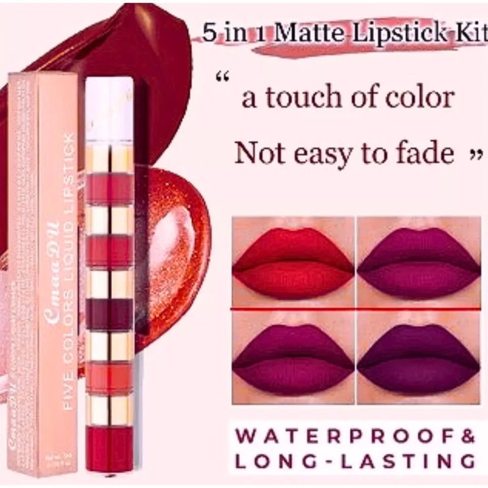 Une Beauté Qui S’adapte à Ton Humeur : 5 Couleurs 1 Seul Rouge à Lèvres.